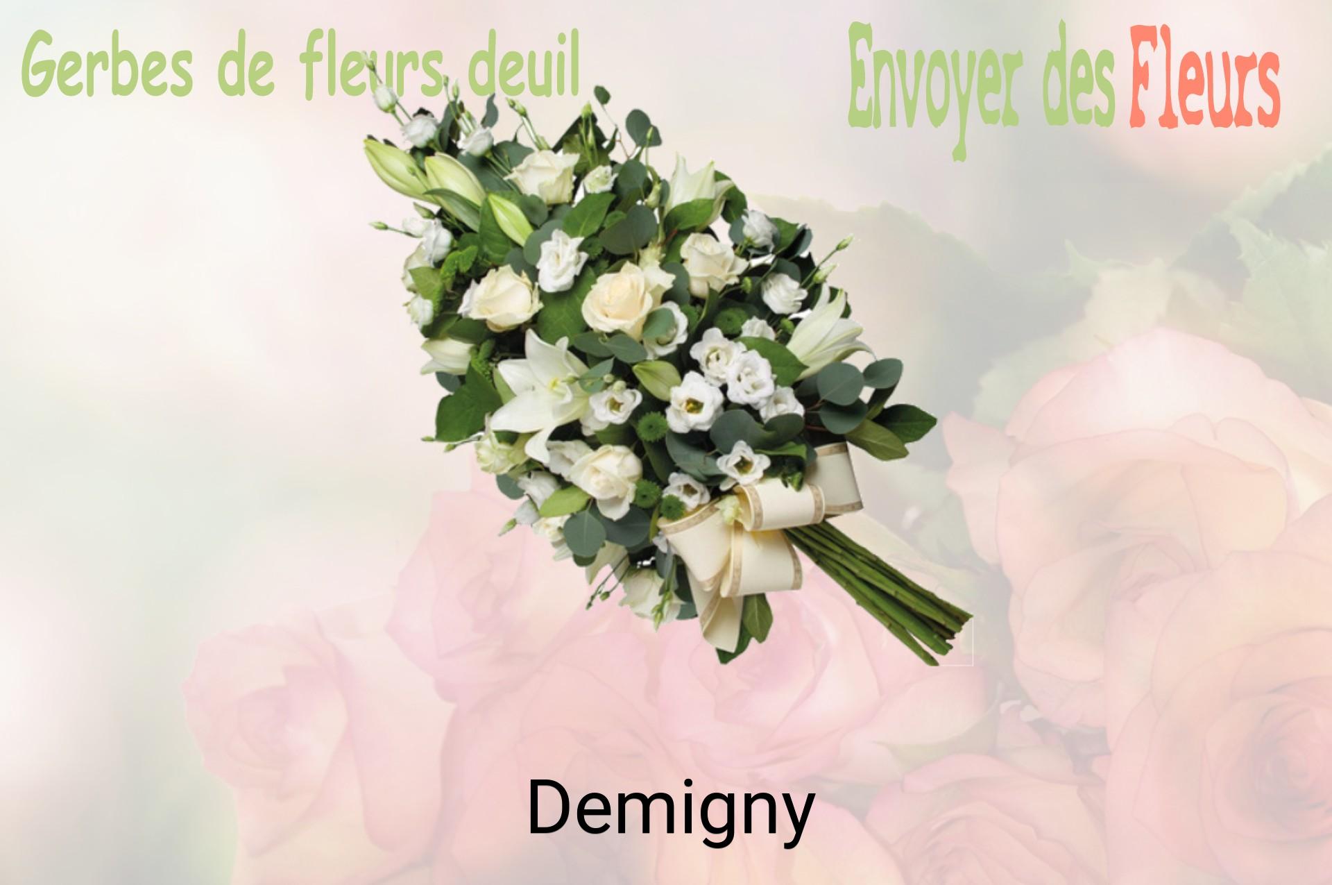 Gerbe de fleurs de deuil livrée à Demigny